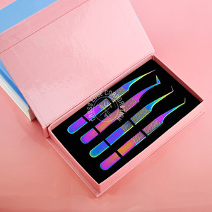 Top Rated 45° Volume Lash Tweezers Diamond Grip Eyelash Extension Tweezer Custom Logo Mega Boot <b>Precision</b> <b>Tool</b> - Product Image 1