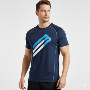 Camiseta Deportiva de Cuello Redondo para Hombre, Tejido Suave, Manga Corta, Ligera, Ropa Deportiva Activa, Cómoda, Logotipo Personalizado, Estilo Premium - Product Image 4