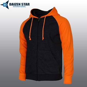Men's Zipper Hoodies Solid Color 100% Cotton Fleece Regular Fit Winter Casual Front OEM Service 500 Grams Streetwear - Product Image 2