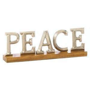 Alfabeto Navideño de Aluminio Natural y Madera para Decoración Navideña Ecológica que Combina la Textura de la Madera con el Brillo del Metal - Product Image 1