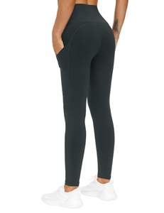 <b>High</b>-<b>Waisted</b> Women's Solid Color Knitted Yoga Pants Workout <b>Leggings</b> <b>with</b> <b>Pockets</b> <b>High</b> Control <b>Leggings</b> for Women - Product Image 4