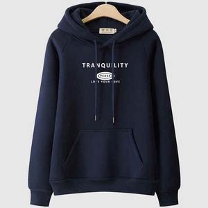 เสื้อสเวตเชิ้ตผู้หญิงถักนิตติ้งผ้าฝ้ายแท้ 100% สไตล์สตรีทแวร์ คุณภาพสูง แขนยาว มีฮู้ด โลโก้ด้านหน้า สวมใส่สบาย - Product Image 4