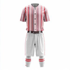 Uniformes de baseball camouflage à manches courtes, maillot de baseball imprimé, haut d'entraînement, uniforme de softball par sublimation - Product Image 6