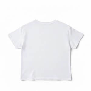 Camiseta de Algodón 100% Tejida y Transpirable para Niños, Manga Corta, Cuello Redondo, Ecológica, Informal, para el Día a Día, Juegos y Uniformes Escolares - Product Image 2