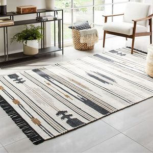 Premium Quality Handwoven Cotton Area <b>Rugs</b> with Unique Patterns Home Decor Set - Product Image 1
