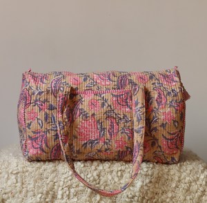 Sac de voyage de luxe fait main à imprimé floral sportif, grande capacité, durable, pour le week-end - Product Image 3