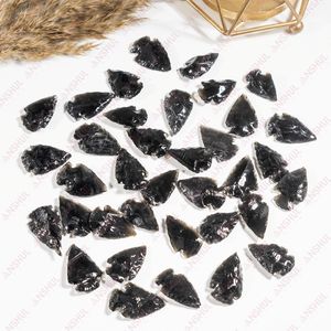 Puntas de flecha de obsidiana negra premium, piedras semipreciosas para meditación y decoración, las más vendidas al por mayor. - Product Image 2
