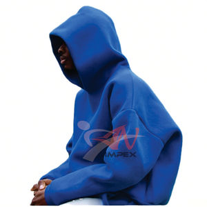 ผู้ผลิตเสื้อฮู้ดดี้ดีไซน์ใหม่แบบสั่งทำพิเศษ หนัก 500 กรัม ทรงหลวม ไหล่ตก ผ้าคอตตอน 100% คุณภาพสูง ไซส์ใหญ่ - Product Image 2