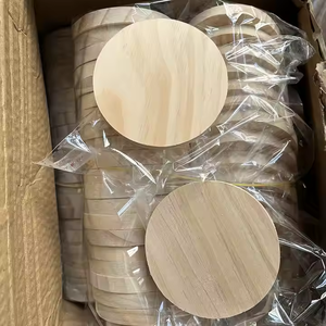 ที่รองแก้วไม้ทรงกลมว่างสำหรับเครื่องดื่มโต๊ะกาแฟแต่งงานโดยงานฝีมือเสี้ยวโลโก้ตามสั่ง - Product Image 2