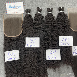 Venta al por mayor de vapor natural birmano Curl Remy Hair Unprocessed Raw Human Curly Weave Bundle en Color Natural Artículos calientes - Product Image 2
