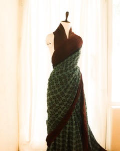 Indian Pakistani Tradicional Étnico Jacquard Border Digital Impreso Sarees Salwar Algodón Lino Fiesta Desgaste para Adultos Indio - Product Image 1