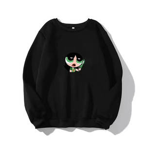 Sudaderas Personalizadas Bordadas para Mujer, Estampado Puff, Cuello Redondo Liso, Sudadera de Algodón con Relieve, Sudadera Holgada con Cuello Redondo para Mujer - Product Image 3