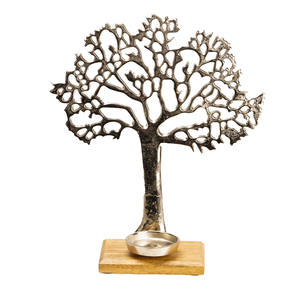 Sculpture de cerf faite à la main avec logo personnalisé Bougeoirs en aluminium avec base rectangulaire en bois pour Noël - Product Image 6