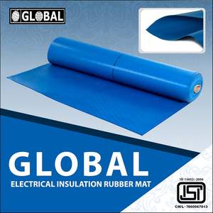 Alfombrilla de goma de aislamiento eléctrico azul Global Premium 11KV Clase B 1 Mtr X 2 Mtr 2,5mm de espesor 1 pieza/lámina aislante - Product Image 5