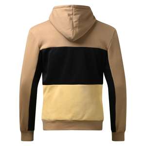 Sudadera con Capucha para Hombre, 100% Algodón, Gruesa, de Felpa, Invernal, Bordada, Antibolitas, Transpirable, Informal, de Color Sólido, Teñido Liso - Product Image 6