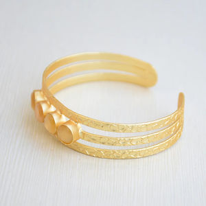 Adjustable Brass <b>Bracelet</b> <b>Gold</b> Plated Statement Handmade Unisex Fashion Jewelry Factory Price OEM ODM - Product Image 3