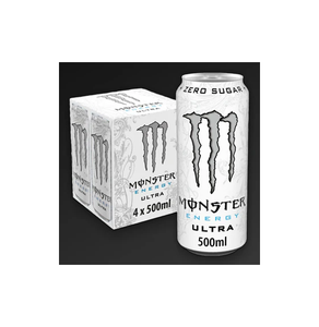 Bulk Monsterr Ultra White 24 Pack 500ml Each Master Carton Net <b>Weight</b> 12.5kg For Cash And Carry Wholesale Clubs And Retail - Product Image 2