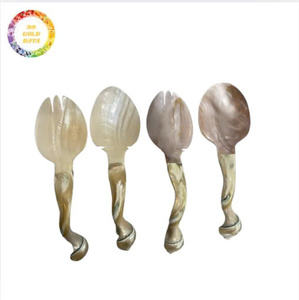 Cuchara de concha de nácar auténtica, vajilla elegante hecha a mano con sal, diseño de concha Natural, gran regalo para ocasiones de cena fina - Product Image 4