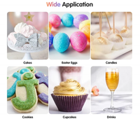 Paillettes comestibles à base de mica de qualité alimentaire rose vif, approvisionnement en vrac, service OEM, étiquette privée pour les boulangeries