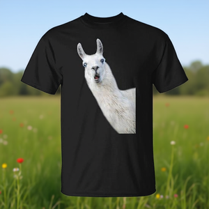 Camiseta Llama Lovers para niños y niñas, diseño unisex de algodón negro - Product Image 3