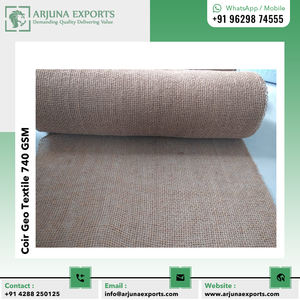 Vente en gros de rouleaux de tissu Geo Textiles tissés en fibre de coco stabilisation du sol et géotextiles de remblai ferroviaire - Product Image 3