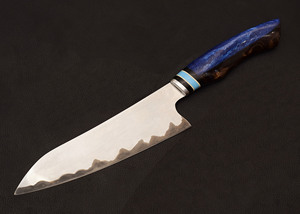 ชุดมีดโอเอ็มแบบสั่งทำมีดเชฟสแตนเลสพร้อมที่จับและหนังงานแฮนด์เมดครัว DIY - Product Image 4