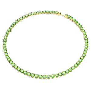 Abordable Moyen Longueur Vert Tennis Collier Rond Cristaux Or Finition Bijoux En Vrac B2B Fournisseur Cadeau pour les Femmes - Product Image 6