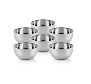 Bol de service en acier inoxydable design spacieux et profond pouvant accueillir des portions généreuses nourriture idéale repas de style partage en famille - Product Image 3