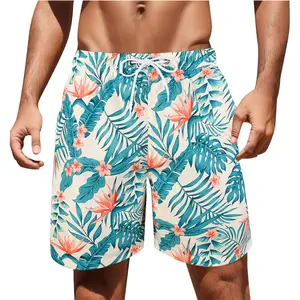 Summer High Stretch Beach Wear Mens Swim Wear Boardshorts Spandex Surf Pants Beach Shorts Swim Trunks For Men