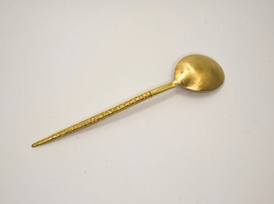 High Quality Handmade Gold Metal Textured Handle Tea <b>Coffee</b> <b>Spoon</b> For Restaurant Home Hotel - Product Image 4