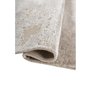 Tapis en laine et soie de bambou noué à la main Entropy Ivory AKWB-13033, épaisseur 10 mm, rectangulaire, abstrait, pour chambre, couloir, sol de maison - Product Image 2
