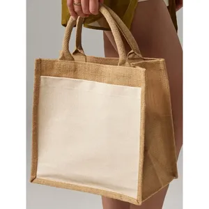 Sustainable Midi Promotional <b>Tote</b> <b>Bags</b> Shopper Cotton Pocket Jute Eco-Friendly Merchandising <b>Tool</b> - Product Image 5