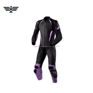 Nouvelle arrivée Combinaison de course moto unisexe haut de gamme personnalisée, une pièce, en cuir/Cordura, protection CE, imperméable - Product Image 3