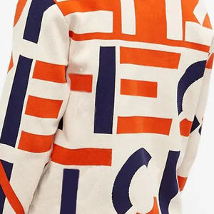 เสื้อสเวตเตอร์คออะคริลิคสำหรับผู้ชาย แขนยาว ลายถัก ดีไซน์ลำลอง พร้อมโลโก้ตัวอักษรด้านหน้าและด้านหลัง  รับออกแบบโลโก้ตามสั่ง - Product Image 4