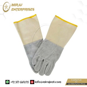 Gants en cuir de vachette pour le soudage en plein air Isolation thermique et résistance à l'usure des scories Doux et confortables du Pakistan - Product Image 3