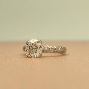 Anillos finos certificados por IGI, anillo de diamante de corte brillante VVS Moissanite, anillo de compromiso de boda personalizado de oro sólido de 14K para mujer - Product Image 6