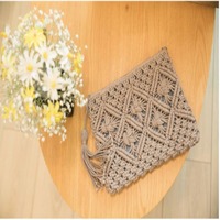 Pochette de maquillage réutilisable double face en coton et polyester écologique beige, accessoire de mode en gros, trousse de toilette de voyage à fermeture éclair