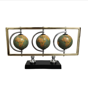 Zvasti World Traveler Globe Pièce maîtresse décorative ou éternité Levish Métal Globe Table Accent Rotatif Globe Table - Product Image 2