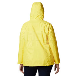 Veste de pluie imperméable en polyester de couleur unie pour femme, style unique, respirante, avec logo tricoté sur le devant, pour l'hiver, style streetwear - Product Image 2