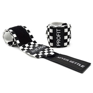 Muñequeras de alto rendimiento para adultos para levantamiento de pesas Protección de estabilidad óptima en negro blanco Hecho de nailon de goma de algodón - Product Image 2