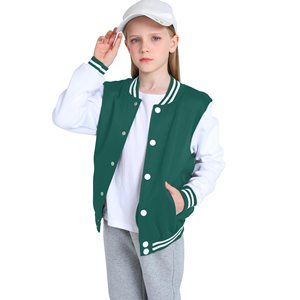 2025 gros Collage lycée rayé Patch Baseball col blanc vêtements de travail fille varsité veste fabriqué au Pakistan - Product Image 1