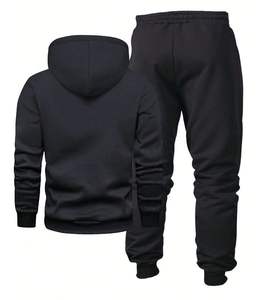 Ensemble sweat à capuche et pantalon de survêtement OEM 2026 unisexe, imprimé personnalisé, délavé à l'acide, style streetwear, doublure en laine unie - Product Image 3