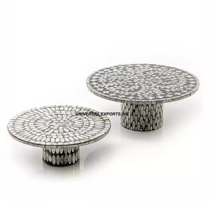 Soporte de pastel azul de lujo Soporte de chocolate hecho a mano de calidad superior Soporte de pastel de madera nuevo de lujo de alta calidad - Product Image 5