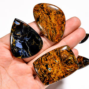 พลอยพีเทอร์ไซต์ธรรมชาติคุณภาพดีที่สุด รูปทรงคาโบชองแบบคละขนาด น้ำหนัก 4-15 กรัม ขนาด 10-60 มม. สำหรับทำเครื่องประดับ - Product Image 1