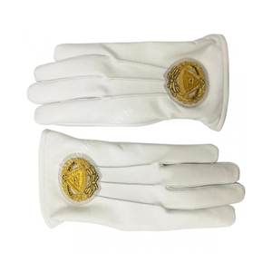 Guantes Masónicos Blancos Estilo Ceremonia Formal Ajuste Cómodo Diseñados para Reuniones de Logia Uso Ritual Ocasiones Tradicionales - Product Image 3