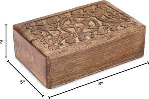 Caja de Joyería de Madera con Acabado de Lujo y Patrones Tallados a Mano para un Almacenamiento Compacto y Organizado, Precio al por Mayor Personalizable - Product Image 2