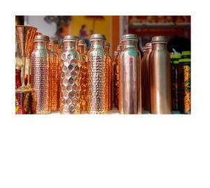 100% Pure Copper <b>Water</b> <b>Bottle</b> 34 Oz Extra Large - A Leak Proof Ayurvedic Vessel Yoga antique hammered pure copper <b>bottles</b> - Product Image 6