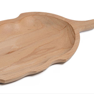 Qualité supérieure Nouveau design Plateau de service en bois massif d'acacia Assiette à dîner en forme de feuille pour dessert, collations, thé, fruits - Product Image 1