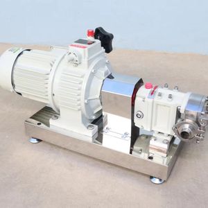 ステンレス製サニタリーローブポンプ 食品グレード飲料ポンプ バッグ用 チーズ チョコレート 肉 化学薬品 シャンプー 高流量 手動式 - Product Image 1