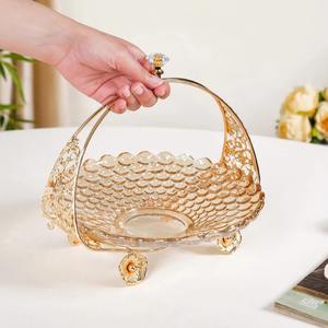 Panier en verre élégant, bols décoratifs, présentoir de table élégant pour fruits et réceptions, fabriqué à la main en Inde - Product Image 3